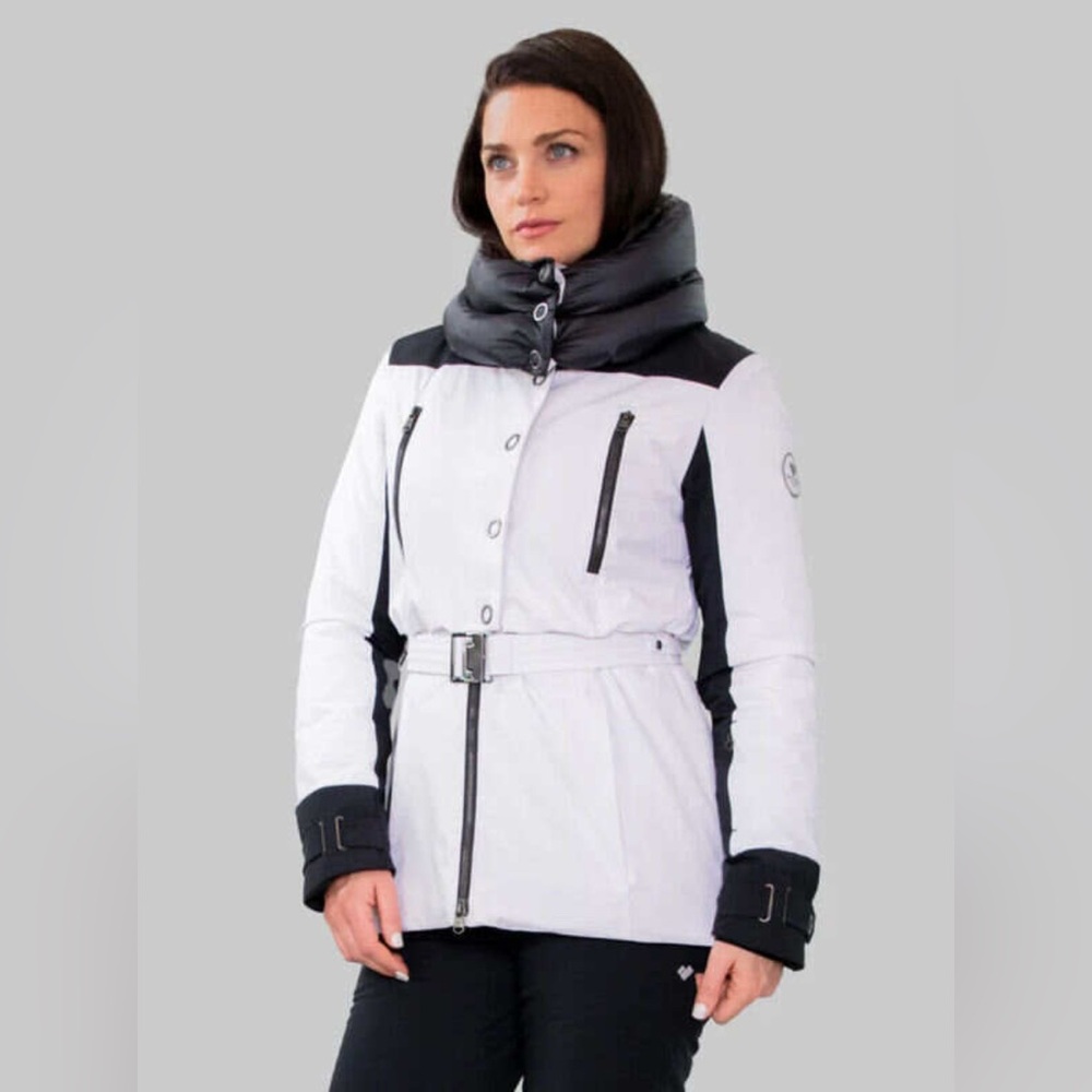 Obermeyer White and Black Ski Jacket
